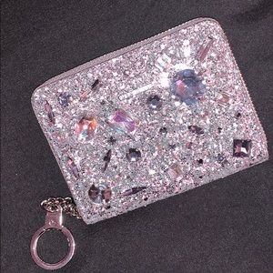 Kate Spade mini glitter jeweled wallet
